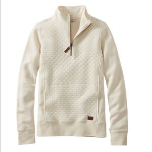 Quilted quarter zip pullover